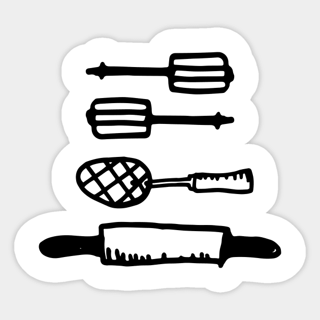 Retro Utensils Design Sticker by SWON Design